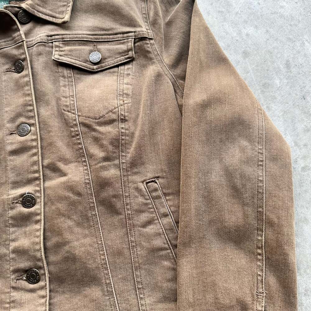 Lauren Jeans Co. Women's Brown Denim Trucker Jacket - Large - Picture 2 of 6